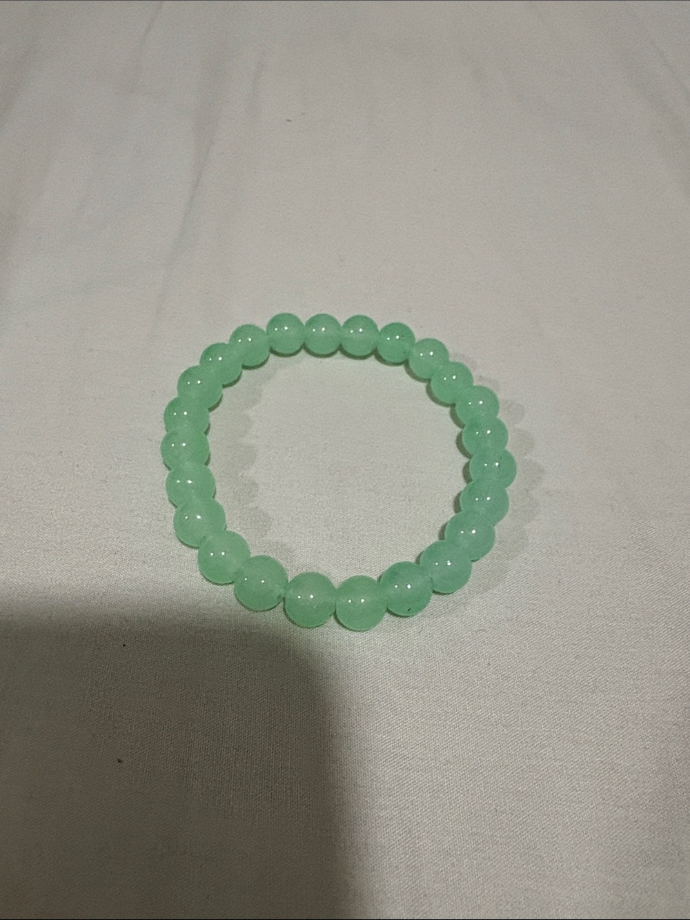 Jade Green Beaded Stretch Bracelet - Women Jewelry
